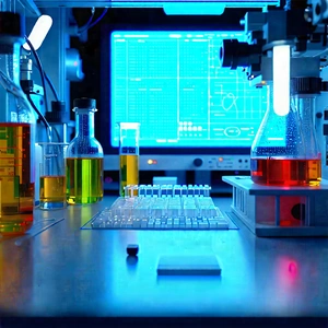 Entertainment Technology In (modern:1.28) Laboratory With Computer Desk