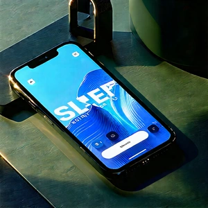 Smartphone With Streaming Content With Black Iphone
