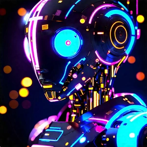 Robot with neon accents