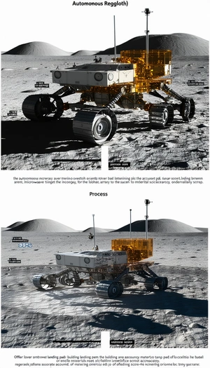 The Image Is A Split-screen Display Of A Robotic Vehicle On A Planetary Surface