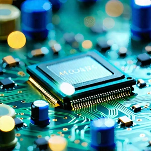 Close-up of microprocessor