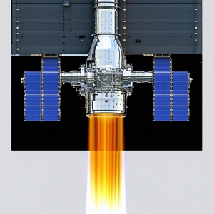A Space Shuttle Is Shown In The Image, With Its Engine On