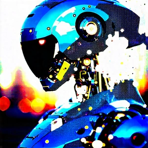 Robot with (digital:1.47) particles