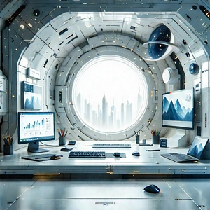Futuristic Tech Startup Office With Image, There