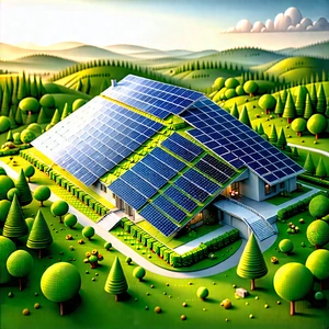 Innovative Renewable Energy (design:1.22) With Large, Green,