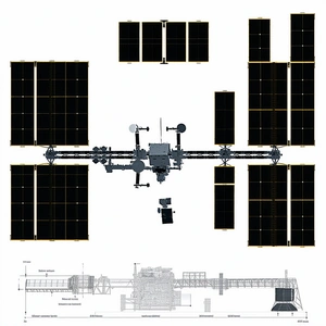 white drawing space station
