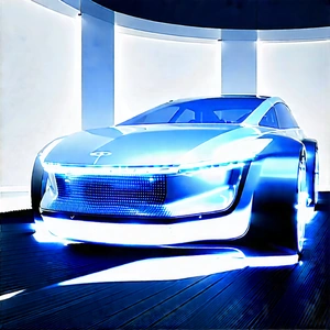 Innovative Electric Vehicle (design:1.48) With Futuristic Displayed