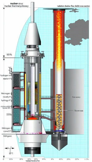 A White Rocket Ship Is Shown In A Drawing, With A Red Flame Coming Out Of The Bottom