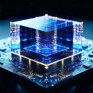 Quantum computer with (digital:1.17) particles