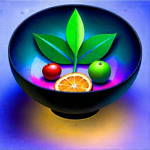 Lifestyle Ink Drawing: Plant-based Dish Prepared With Vibrant Colors With Bowl Filled