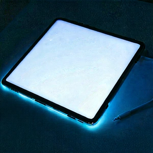 Tablet With Glowing Screen With Computer Screen