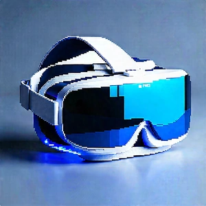 Vr Headset With User Interface With Pair Blue