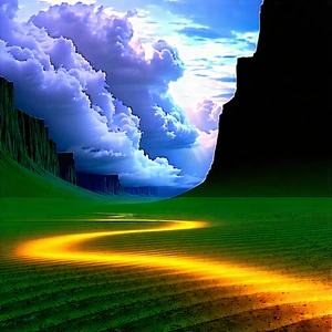 Nature Hdr Photography: Dramatic Clouds Over Canyon Floor With Beautiful Landscape