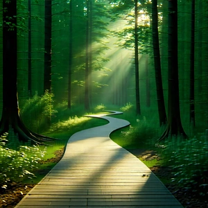 Nature Architectural Photography: Path through dense forest