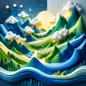 Abstract Isometric Art: Abstract interpretation of weather patterns