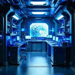 (futuristic:1.42) Research Laboratory With Futuristic Setting,