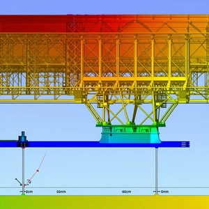 The Image Is A 3d Model Of A Large Structure, Possibly A Bridge Or A Building