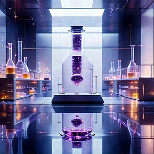 (futuristic:1.43) Research Laboratory With Large, Purple