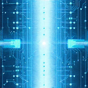 Tech Blueprint Style: Close-up of sensor array