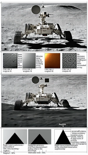 The Image Is A Split Screen Showing Two Different Views Of A Rover On The Moon