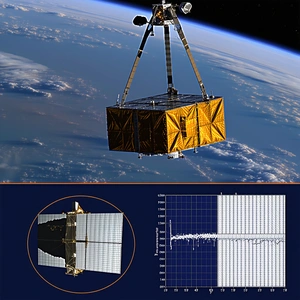 A Spacecraft, Possibly A Satellite, Being Lifted Off The Ground By A Crane