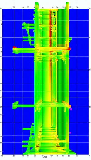 The Image Is A Computer-generated 3d Model Of A Large Structure, Possibly A Tower Or A Building
