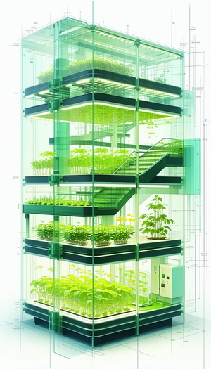 A Large, Multi-level Greenhouse Filled With Various Plants