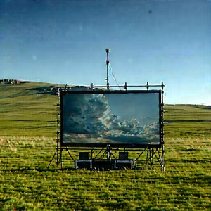 Entertainment Technology In Field Deployment With Large Screen,