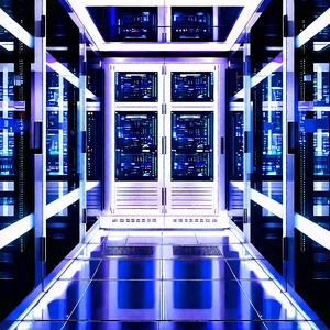 Futuristic Server Room With Large, Modern