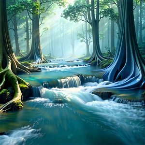 Abstract Long Exposure Photography: Fibrous flow