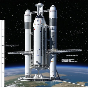 A Large Space Shuttle, Possibly A Russian Spacecraft, Docked At A Space Station