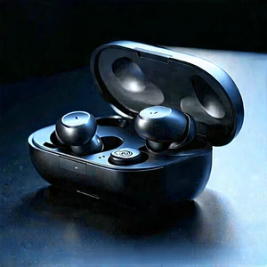 Wireless Earbuds With Streaming Content With Black Case