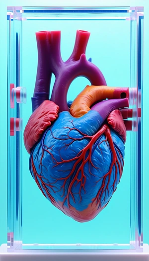 A Close-up Of A Heart, Showcasing Its Intricate Structure And Details