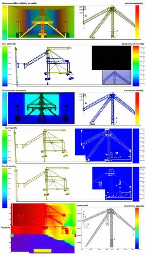 There Are Four Diagrams Of A Crane In The Image