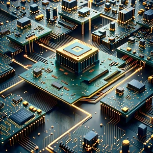 Close-up Of Sensor Array With Computer Circuit