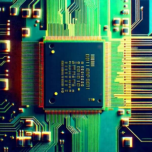 Close-up of microprocessor
