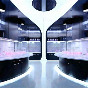 Futuristic Research Laboratory With Large, Well-lit