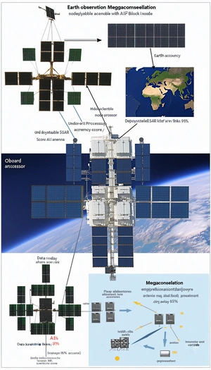 The Image Is A Diagram Of A Space Station, Showing Its Various Components And Their Functions