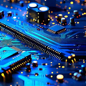 Close-up of electronic circuit