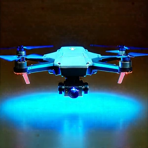 Drone With Holographic Display With Blue Black
