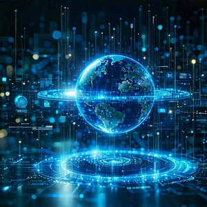 Big Data Visualization With Blue White