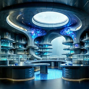 (futuristic:1.13) Research Laboratory With Image