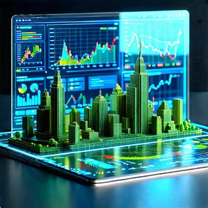 Financial Technology In Design Studio With Model City