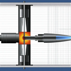 A Blue Background Is Used To Display A Graphic Of A Bullet