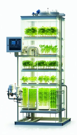 A Large, Multi-layered Greenhouse Filled With Various Plants