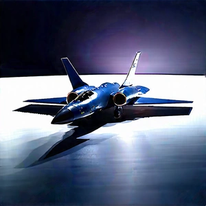 Aerospace Technology In Design Studio With Blue Fighter