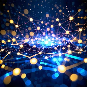 Tech Lithograph: Blockchain Network Visualization With Image, There