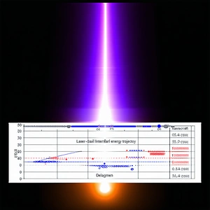 A Graph With A Blue Line That Is Labeled "laser-sail Interferometry"