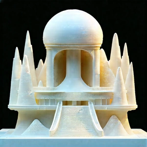 3d Printer With (digital:1.17) Particles With White, Intricately