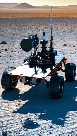 A Large, Futuristic-looking Vehicle With A Large Dome On Top